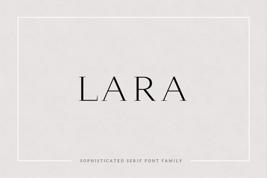 Пример шрифта Lara #1
